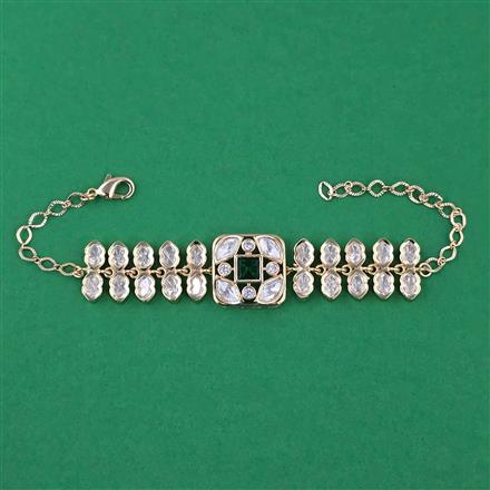 Kundan Adjustable Bracelet with Carat Plating