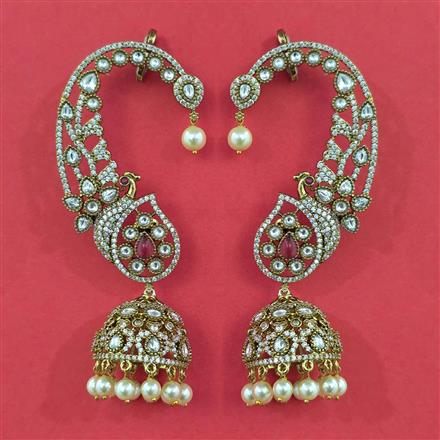 Kundan Earcuff with Mehndi Plating