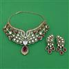 Kundan Choker Necklace with Mehndi Plating