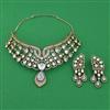 Kundan Choker Necklace with Mehndi Plating