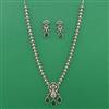 Kundan Long Necklace with Mehndi Plating