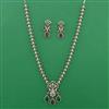 Kundan Long Necklace with Mehndi Plating