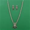 Kundan Long Necklace with Mehndi Plating