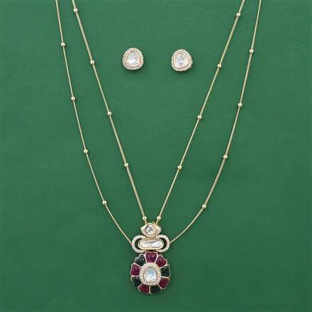 Kundan Classic Pendant Set with Carat Plating