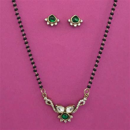 Kundan Classic Mangalsutra with Mehndi Plating