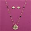 Kundan Pearl Pendant Set with Carat Plating