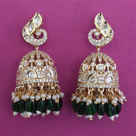 Kundan Jhumki with Carat Plating