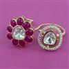 Kundan Classic Ring with Carat Plating