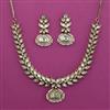 Kundan Pearl Necklace with Mehndi Plating