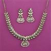Kundan Pearl Necklace with Mehndi Plating