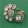 Kundan Classic Ring With Mehndi Plating
