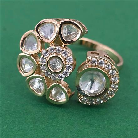 Kundan Classic Ring With Carat Plating