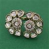 Kundan Classic Ring With Mehndi Plating
