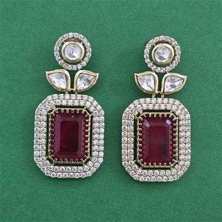 Kundan Classic Earring with Mehndi Plating