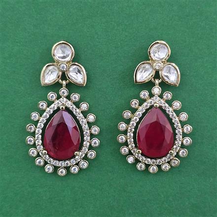 Kundan Classic Earring with Mehndi Plating