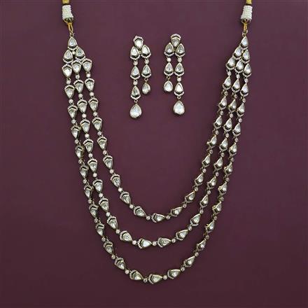 Kundan Layered Necklace with Mehndi Plating Carat Plating