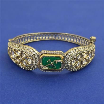 Kundan Openable kada with Victorian Plating