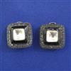 Kundan Tops with Black Plating