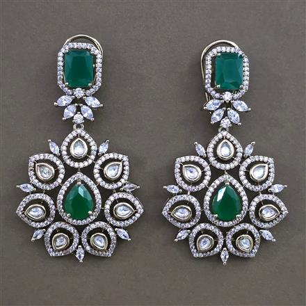 Kundan Classic Earring with Mehndi Plating
