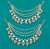 Kundan Pearl Ear Chain with Carat Plating