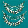 Kundan Pearl Ear Chain with Carat Plating