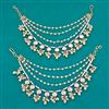 Kundan Pearl Ear Chain with Carat Plating