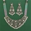 Kundan Pearl Necklace with Mehndi Plating
