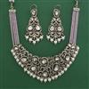 Kundan Pearl Necklace with Mehndi Plating