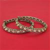 Kundan Classic Bangles with Mehndi Plating