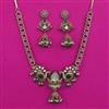 Kundan Birds Necklace with Mehndi Plating