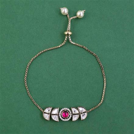 Kundan Classic Bracelet with Mehndi Plating