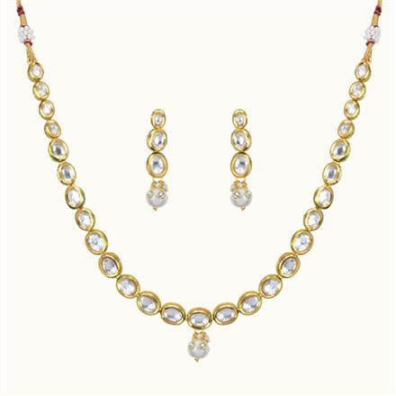 Kundan Delicate Necklace with gold plating