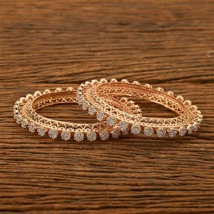 Cz Classic Bangles with Rose Gold plating