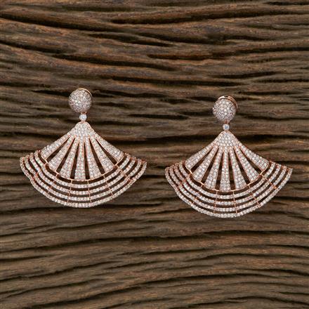 Cz Classic Earring with Rose Gold plating