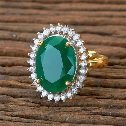 Cz Classic Ring With 2 Tone Plating