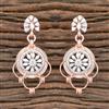 Cz Classic Designer Earring with Rose Gold Plating