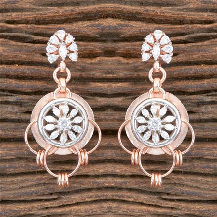 Cz Classic Designer Earring with Rose Gold Plating