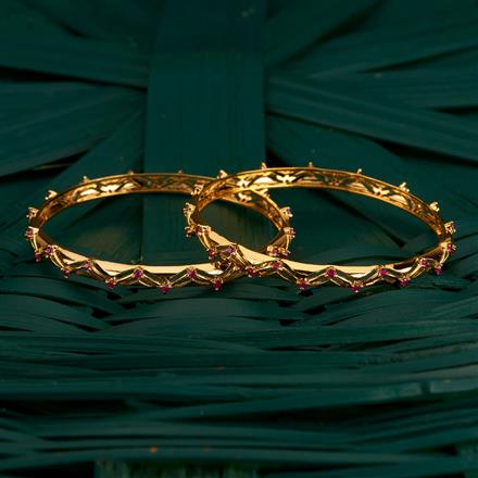 Cz Delicate Bangles With Gold Plating