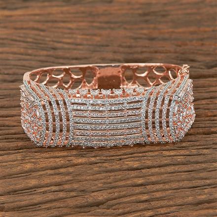 Cz Classic Kada With Rose Gold Plating