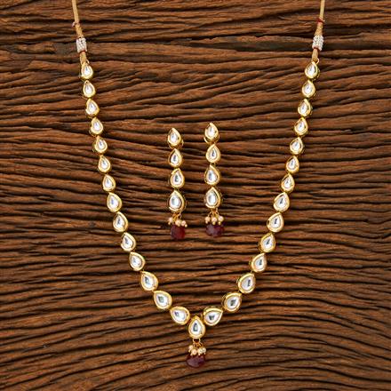 Kundan Delicate Necklace with gold plating