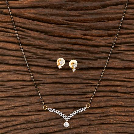 Cz Tanmaniya Mangalsutra With 2 Tone Plating