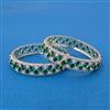 Cubic Zirconia Classic Bangles With Rhodium Plating