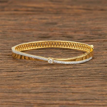 Cz Delicate Kada With 2 Tone Plating