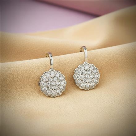 Cz Delicate Nose Ring With Rhodium Plating