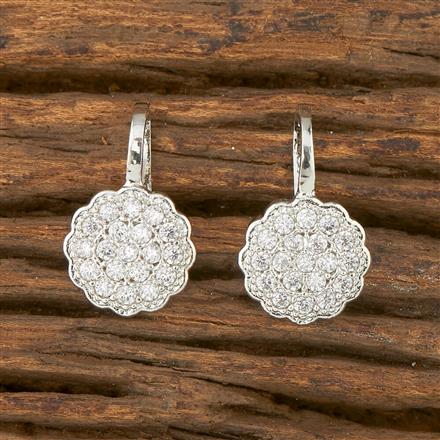 Cz Delicate Nose Ring With Rhodium Plating