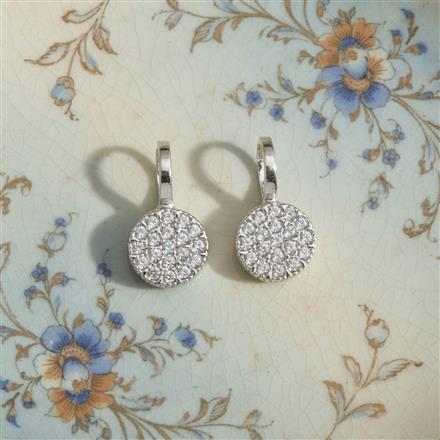 Cz Delicate Nose Ring With Rhodium Plating