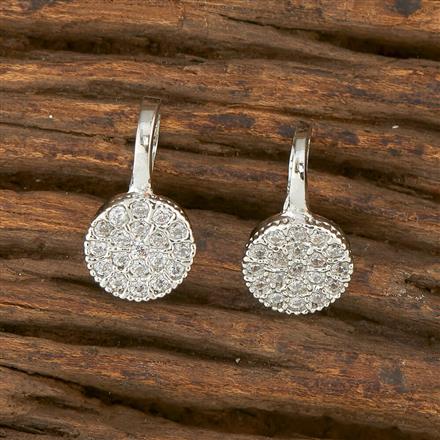 Cz Delicate Nose Ring With Rhodium Plating