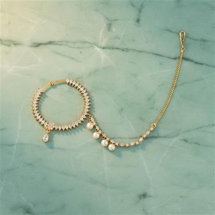 Cz Classic Nose Ring With Gold Plating