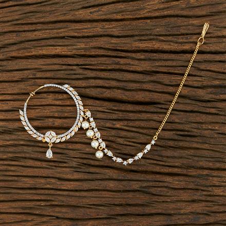 Cz Classic Nose Ring With 2 Tone Plating