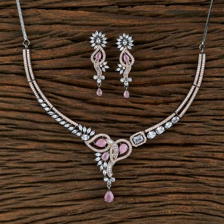 Cz Classic Necklace With Black Rose Plating